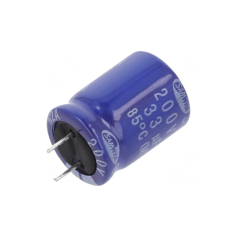 Condensator electrolitic THT 33uF 200VDC Ø12,5x16mm ±20% | Electronic-mag.ro | Componente Electronice
