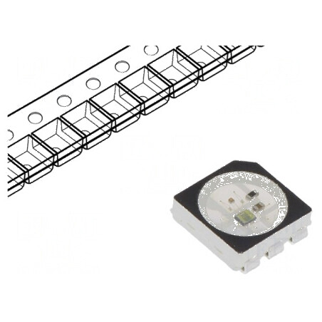 LED SMD 5050 RGB Programabil 5x5mm 3,5÷5,3V | Electronic-mag.ro | Componente Electronice