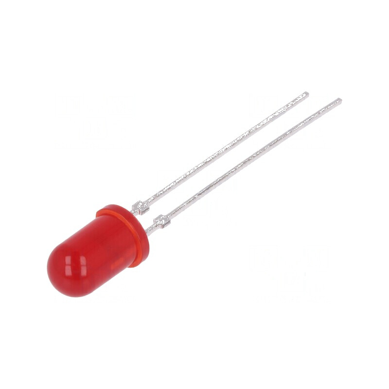 LED 5mm roșie 4-15mcd 30° convex | Electronic-mag.ro | Componente Electronice