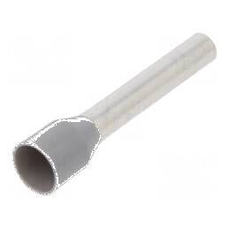 Vârf tub de capăt izolată 4mm² 18mm cositorit gri | Electronic-mag.ro | Componente Electronice