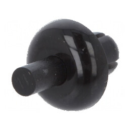 Diblu poliamidă 5mm lungime, diametru orificiu montare 4,1mm, negru | Electronic-mag.ro | Componente Electronice