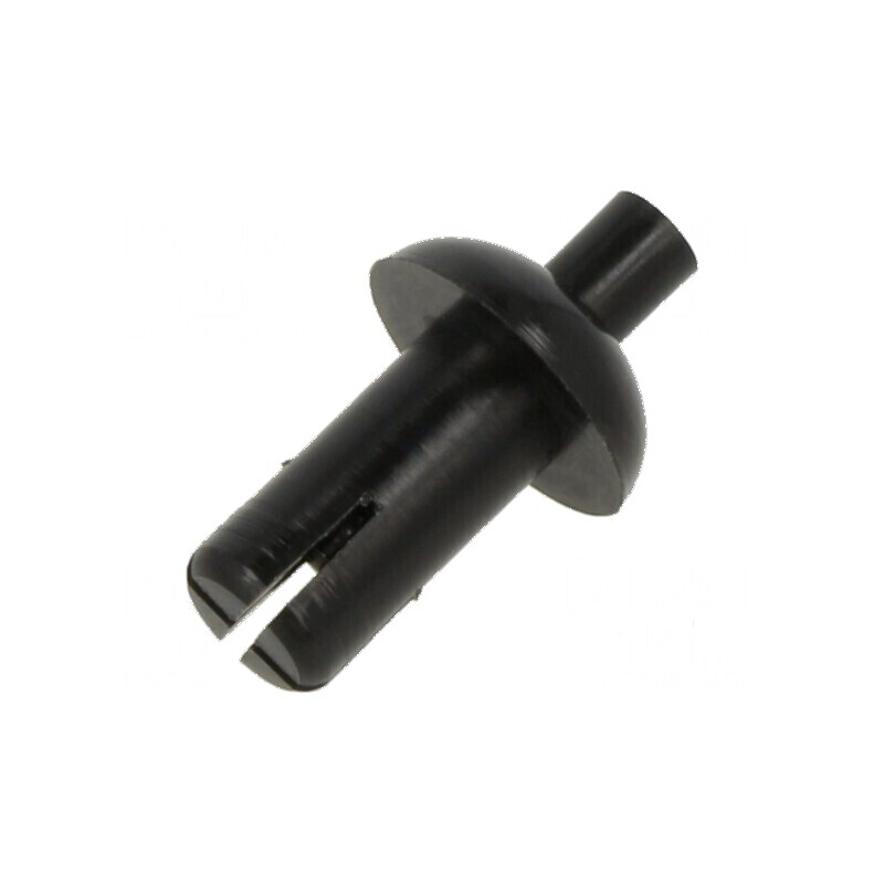 Diblu poliamidă 10mm, diametru orificiu montaj 5,1mm, negru | Electronic-mag.ro | Componente Electronice