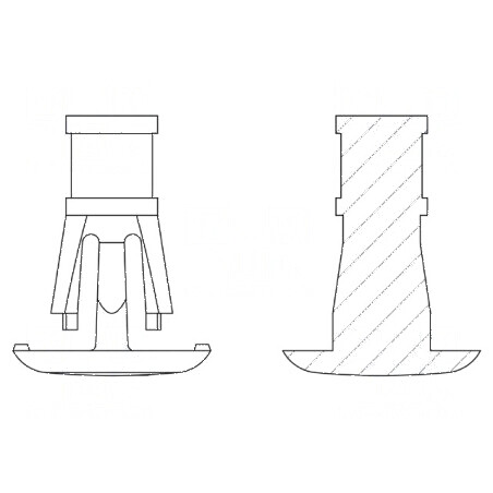 Știft de montare poliamidă 66 - 15,9mm clichet naturală | Electronic-mag.ro | Componente Electronice