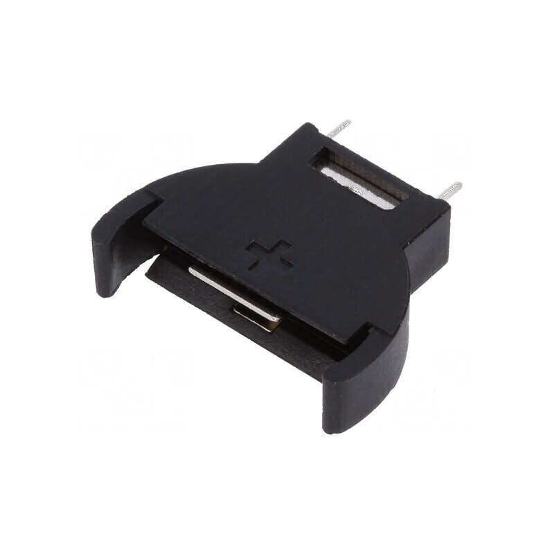 Soclu CR2032 vertical THT negru 20mm | Electronic-mag.ro | Componente Electronice