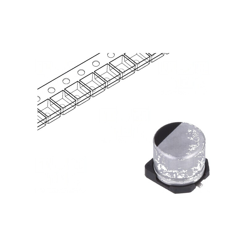 Condensator electrolitic SMD 100uF 25VDC Low ESR Ø6,3x5,8mm | Electronic-mag.ro | Componente Electronice Condensator electrolitic SMD 100uF 25VDC Low ESR Ø6,3x5,8mm | Electronic-mag.ro | Componente Electronice