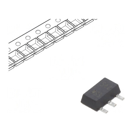 Tranzistor NPN bipolar 60V 3A SC62 SOT89 | Electronic-mag.ro | Componente Electronice
