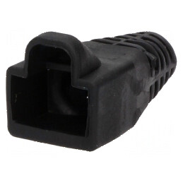 Protecție mufă RJ45 6mm neagră | Electronic-mag.ro | Componente Electronice
