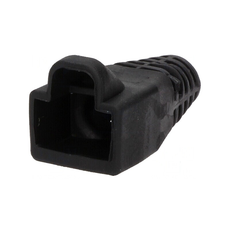 Protecție mufă RJ45 6mm neagră | Electronic-mag.ro | Componente Electronice
