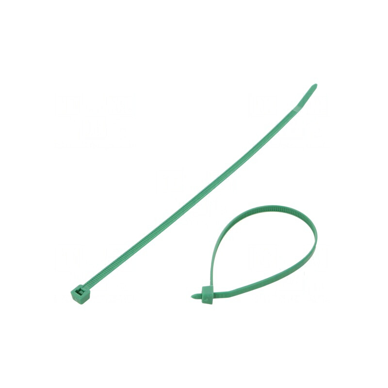 Colier de strângere verde 200mm x 4,6mm poliamidă 225N | Electronic-mag.ro | Componente Electronice