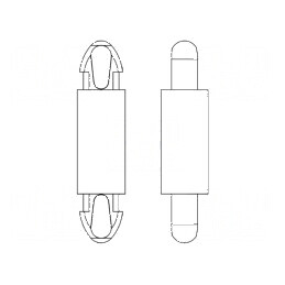 Distanțier PCB poliamidă 66 6mm clichet neagră | Electronic-mag.ro | Componente Electronice