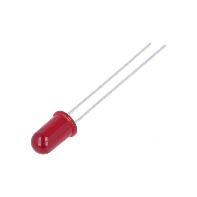 LED 5mm roșie 2,4mcd 60° convex | Electronic-mag.ro | Componente Electronice