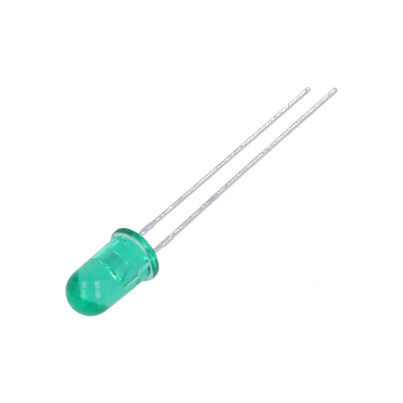 LED 5mm verde 12-70mcd 24° convex | Electronic-mag.ro | Componente Electronice