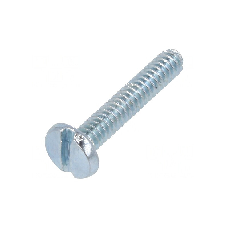 Şurub UNC 4-40x15,88 cu cap rotund crestat din oţel zincat | Electronic-mag.ro | Componente Electronice