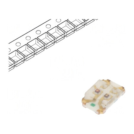 LED SMD 0805 roșie/verde 2x1,25mm 20mA 120° | Electronic-mag.ro | Componente Electronice