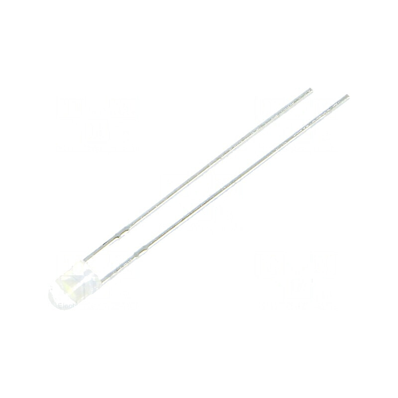 LED 3mm Alb Rece 2200-3800mcd 30° Convex | Electronic-mag.ro | Componente Electronice