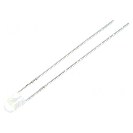 LED 3mm Alb Rece 2200-3800mcd 30° Convex | Electronic-mag.ro | Componente Electronice