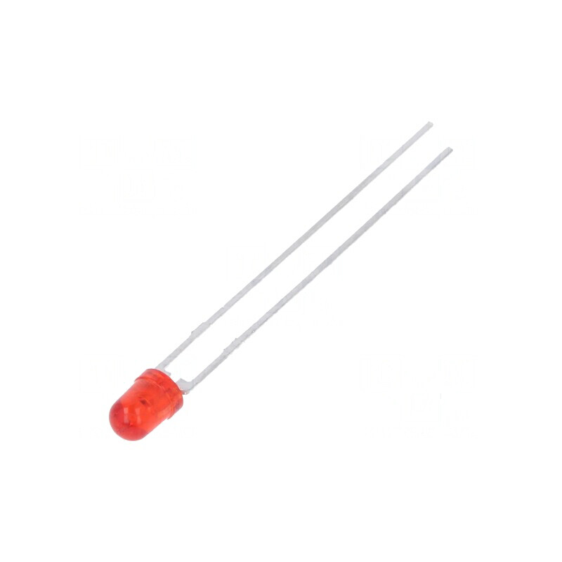 LED 3mm roșie 10-15mcd 22° convex | Electronic-mag.ro | Componente Electronice