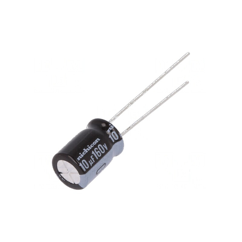 Condensator electrolitic THT 10uF 160VDC Ø8x11,5mm ±20% 41mA | Electronic-mag.ro | Componente Electronice