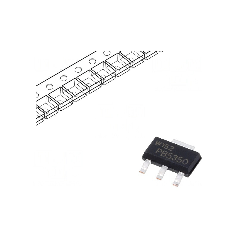 Tranzistor PNP bipolar 50V 3A 2W SC73 SOT223 | Electronic-mag.ro | Componente Electronice