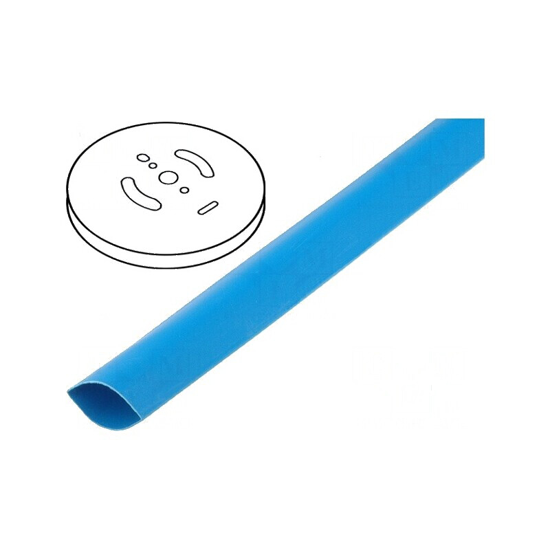 Manșon termocontractabil 2:1 3,2mm albastru fără adeziv, rolă | Electronic-mag.ro | Componente Electronice