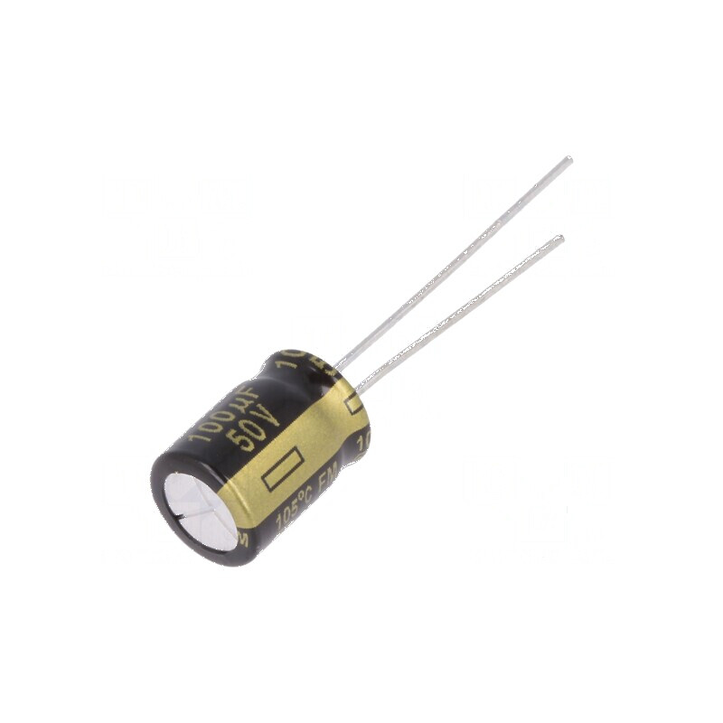 Condensator electrolitic low ESR THT 100uF 50VDC Ø8x11,5mm | Electronic-mag.ro | Componente Electronice