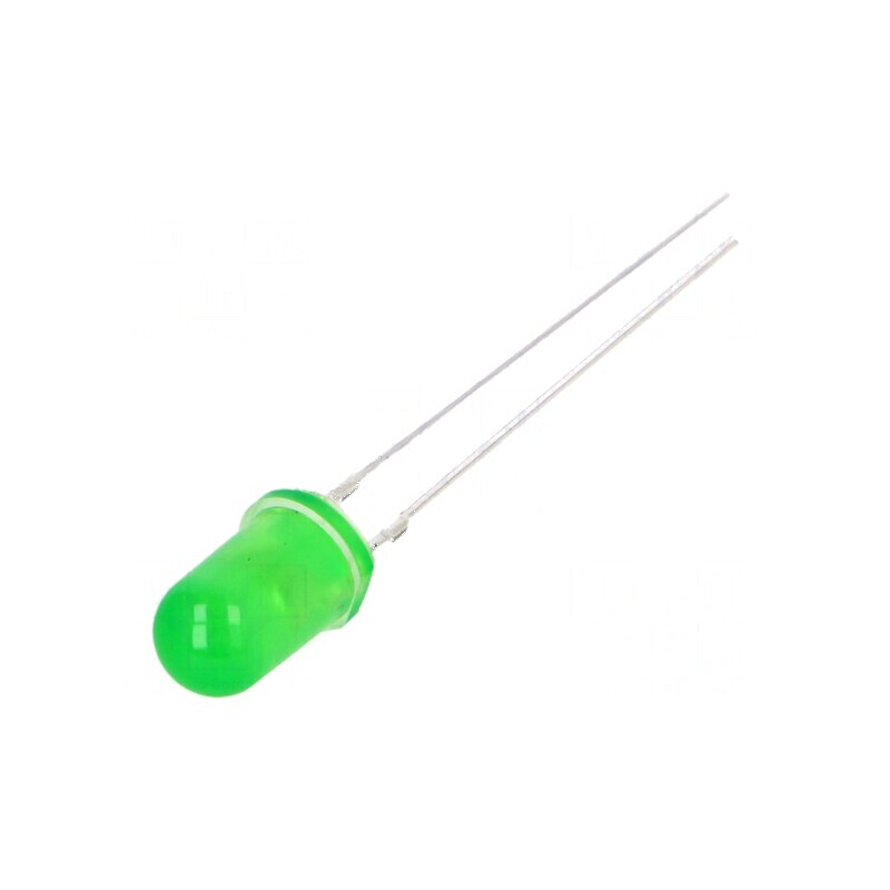 LED 5mm verde 25000-30000 mcd 30° convex | Electronic-mag.ro | Componente Electronice