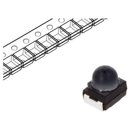 LED SMD 3030 PLCC2 roșie 2240-7100mcd 3x3x3,8mm 30° 20mA | Electronic-mag.ro | Componente Electronice
