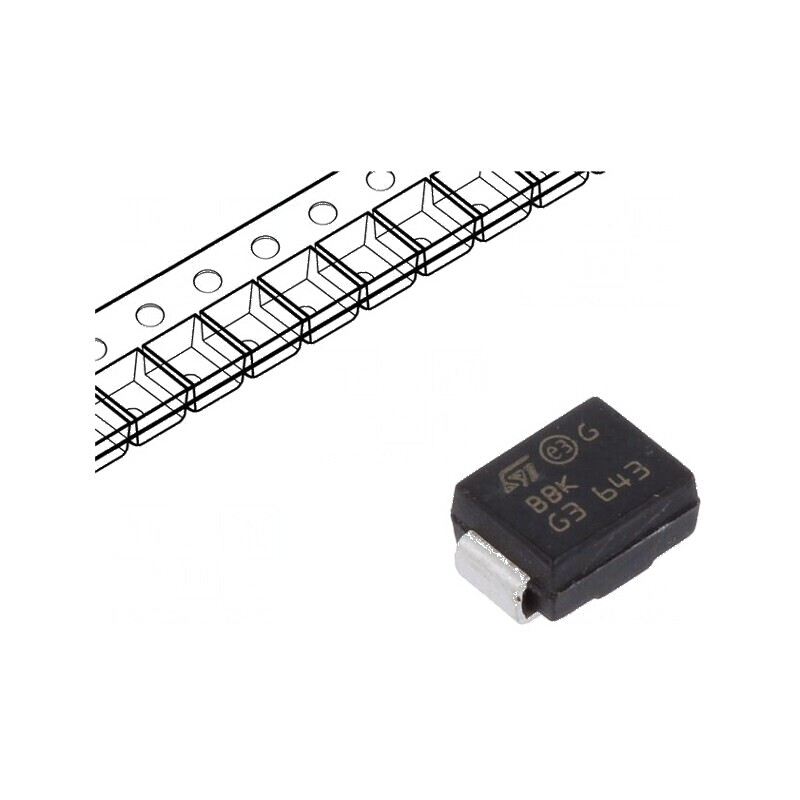 Diodă TVS bidirecțională 600W 30,4V 14,9A SMB rolă bandă | Electronic-mag.ro | Componente Electronice