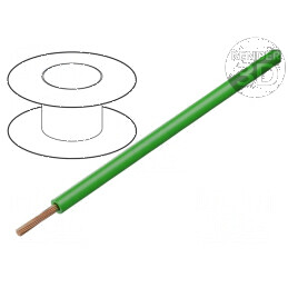 Cablu TLY litat 0,124mm2 PVC verde 150V 500m Clasa 5 | Electronic-mag.ro | Componente Electronice