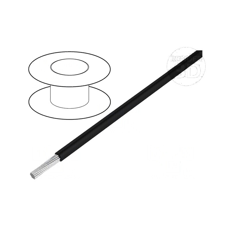 Cablu TLYc litat 0,124mm² PVC negru 150V 500m Clasa 5 | Electronic-mag.ro | Componente Electronice
