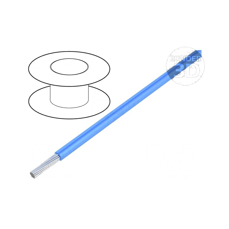 Cablu litat TLYc 0,124mm² PVC albastru 150V 500m Clasa 5 | Electronic-mag.ro | Componente Electronice
