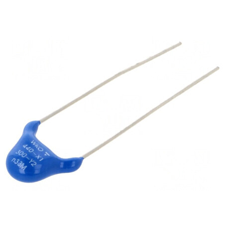 Condensator ceramic antiperturbații X1 Y2 330pF Y5T ±20% THT | Electronic-mag.ro | Componente Electronice