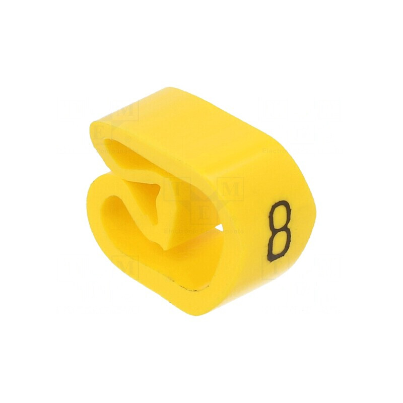Markere Marcaj PVC Galben 8mm -30÷80°C | Electronic-mag.ro | Componente Electronice