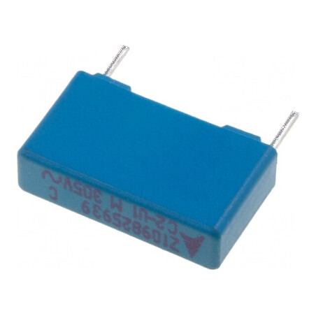 Condensator polipropilenă X2 100nF 5x10,5x18mm THT ±20% | Electronic-mag.ro | Componente Electronice