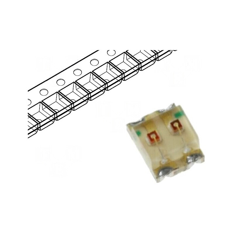 LED SMD 0605 roșie/verde 1,6x1,25mm 20mA 2÷2,5VDC | Electronic-mag.ro | Componente Electronice