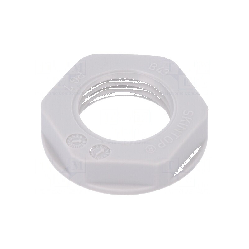 Piuliță PG7 poliamidă UL94V-2 19mm gri deschis - temperatură -20÷100°C | Electronic-mag.ro | Componente Electronice
