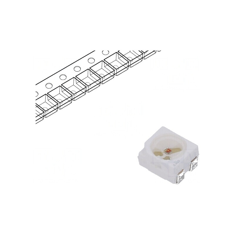LED SMD PLCC4 galben 4,8-15,15lm 1400-5600mcd 3x3,4x2,1mm | Electronic-mag.ro | Componente Electronice