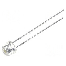 LED 4,8mm alb cald 2180-3000mcd 140° convex | Electronic-mag.ro | Componente Electronice