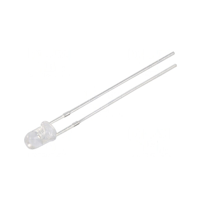 LED 3mm roșie 4000-5000mcd 30° convex | Electronic-mag.ro | Componente Electronice