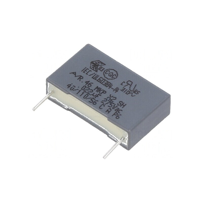 Condensator polipropilenă X2 R46 22nF 18x5x11mm THT ±10% | Electronic-mag.ro | Componente Electronice