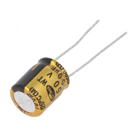 Condensator electrolitic THT 100uF 50VDC Ø10x12,5mm ±20% | Electronic-mag.ro | Componente Electronice