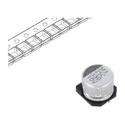 Condensator electrolitic low ESR SMD 330uF 10V 10x7,7mm | Electronic-mag.ro | Componente Electronice