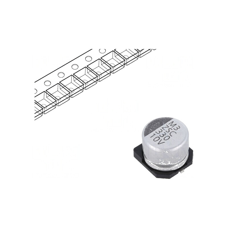 Condensator electrolitic low ESR SMD 330uF 10V 10x7,7mm | Electronic-mag.ro | Componente Electronice