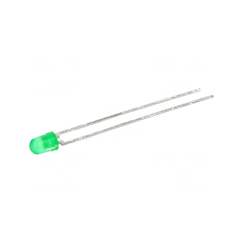 LED 3mm verde 1÷2mcd 30° convex nr. term: 2 | Electronic-mag.ro | Componente Electronice
