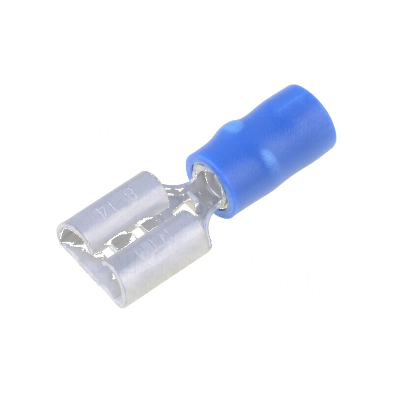 Terminal plat 6,3mm mamă 2mm² crimpat pe cablu izolată | Electronic-mag.ro | Componente Electronice