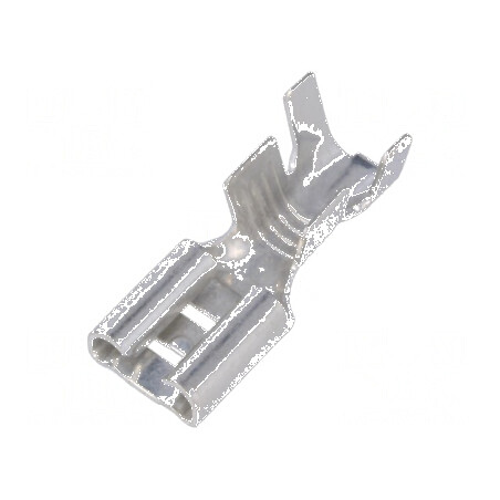 Terminal plat 6,3mm mamă 4÷6mm2 crimpat pe cablu drept | Electronic-mag.ro | Componente Electronice