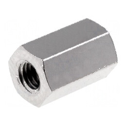 Piuliță distanțieră filetată 8mm M3 alamă nichel | Electronic-mag.ro | Componente Electronice