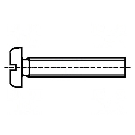 Şurub M5x50 mm cu cap rotund crestat din poliamidă DIN 85A | Electronic-mag.ro | Componente Electronice