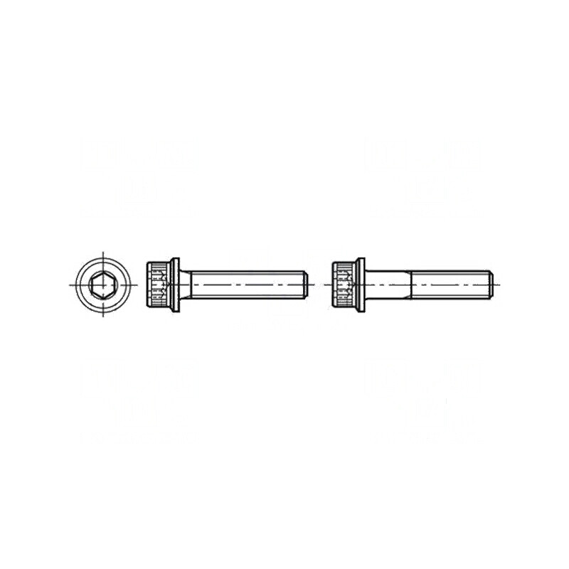 Şurub cu flanşă M6x16, cap zimţuit, cap rotund imbus | Electronic-mag.ro | Componente Electronice