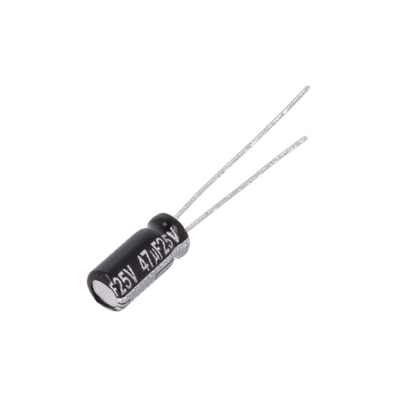 Condensator electrolitic THT 47uF 25V 5x11mm 2mm Raster | Electronic-mag.ro | Componente Electronice